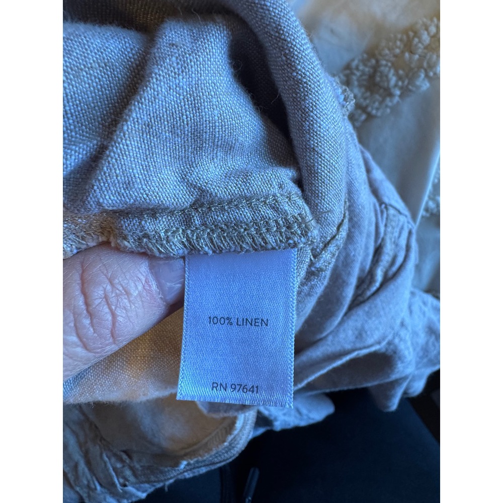 J. Jill Love Linen Tan Flax Wide Leg Crop Pants Elastic Back WPT315622 - Picture 6 of 7